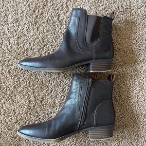 Lucky Brand Brown Pointed Toe TOCITA Chelsea Leather Casual Booties Womens 8M